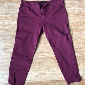 LIVERPOOL Dark red, stretch skinny jeans